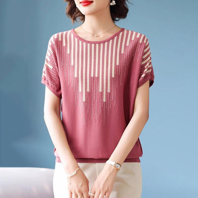 T-shirt for Women Summer Pullover T-shirt Soft Loose Printed Casual Comfortable T-shirt Top