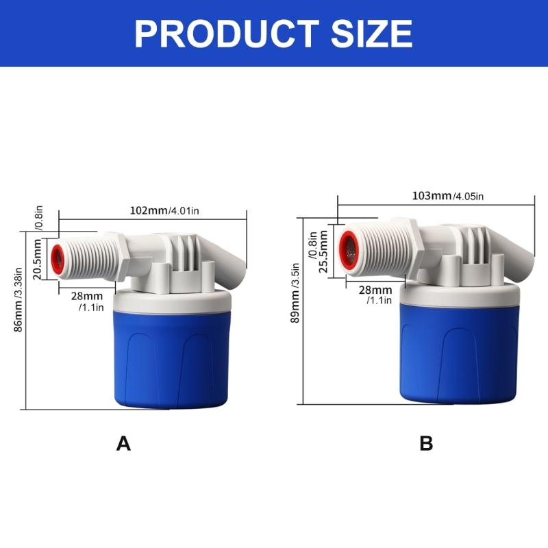 Strong Silicone Nylon Float Valves with Automatic Water Adjustment & Leak Proof Side Inlet Designs for Household Use