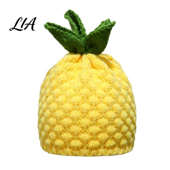 Adorable Fruit Design Beanies Women Knitted Hat, Cute Stretchy Cozy Winter Beanies, Sweet Warm Skull Cap for Girls Cold Weather Elastic Fit Headwear