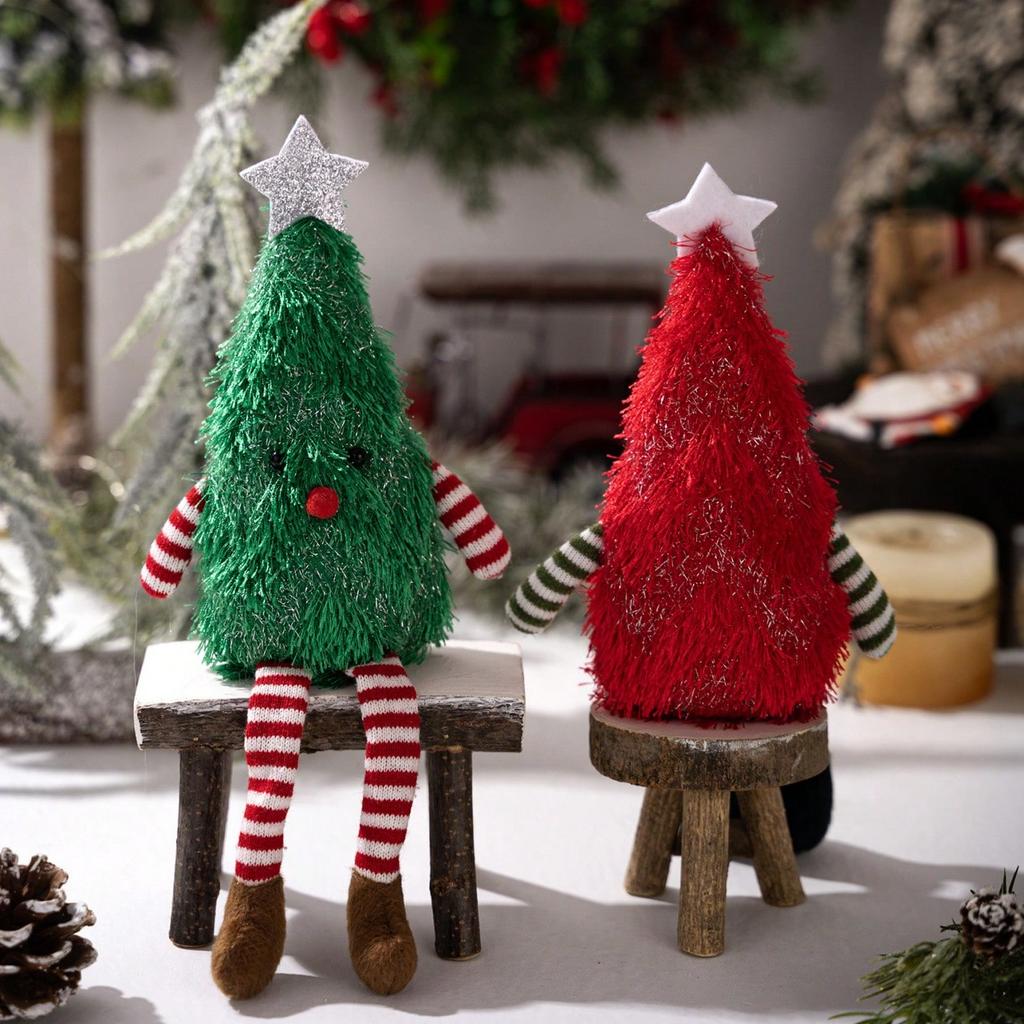 1Pc New Christmas Decorations Plush Christmas Tree Dolls Home Party Trees Cute and Fun Suitable for Decorating Parties