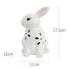 Easter Solar Lighted Bunny with Hollow Details for Lawn Garden Decoration Weather Resistant Resin Rabbit Ornament White