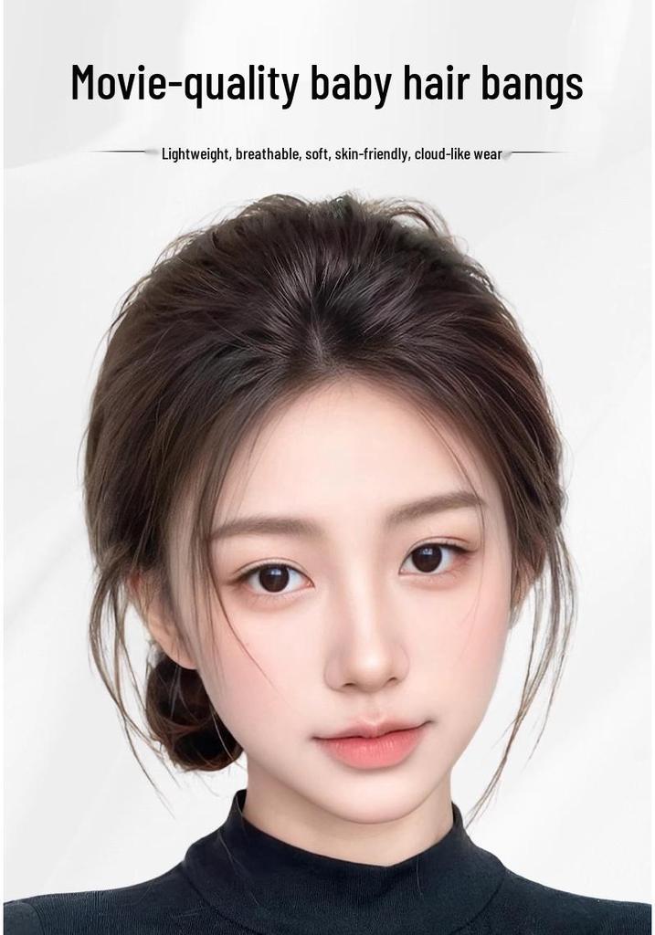 Invisible Fluffy Hair Volume Wig for Women - Seamless Real Hair Bangs Patch