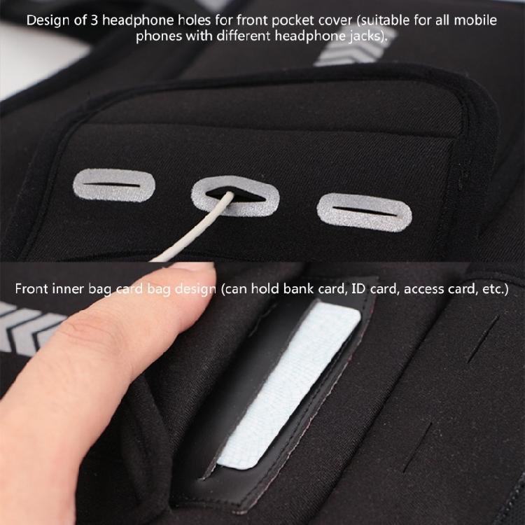 Running Phone Holder Lightweight Jogging Chest Pouch with Water Bottle Pocket