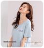 Women's Cool Summer Nightgown with Chest Pad - Short Sleeve, Plus Size, Loose Fit Pajamas