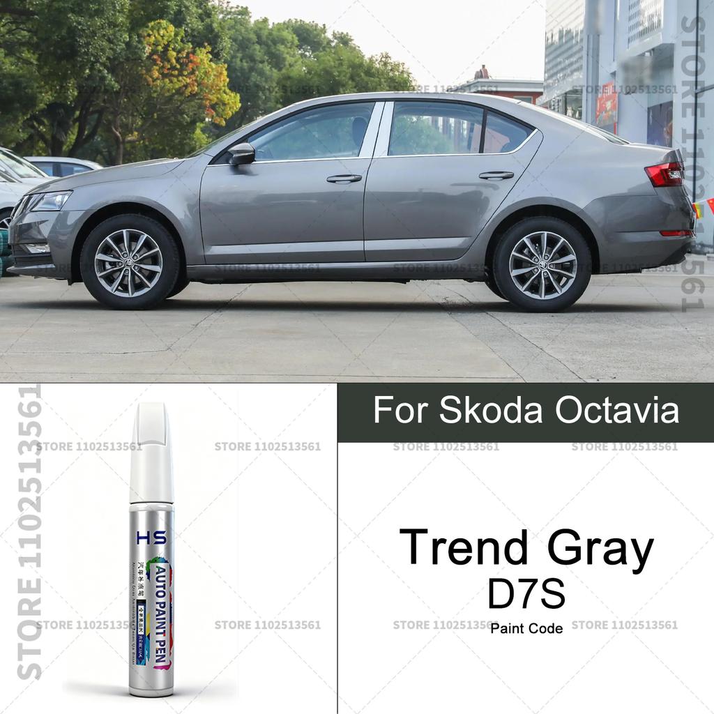 Car Paint Repair Pen For Skoda Octavia Touch Up Scratch Remover DIY Auto Accessories Beige 123 White Gray LD7S 160 Black Red