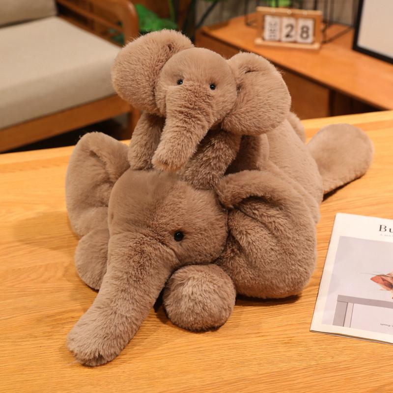 40-60cm Kawaii Soft Elephant Plush Toy Soft Comfortable Sleep Companion Doll Bedside Ornament Bedroom Sofa Hug Pillow Gifts