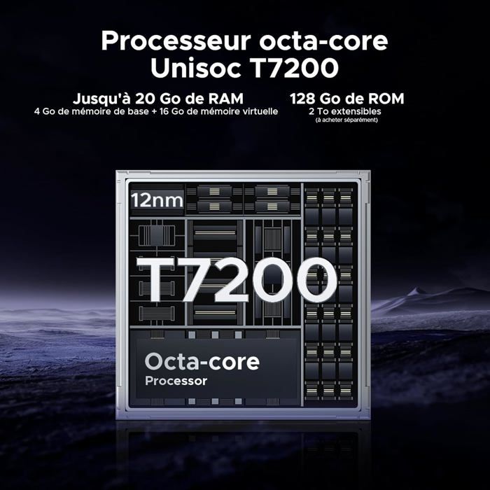 DOOGEE Blade 20 Smartphone 20Go+128Go 6,6" HD IPS+ 90Hz Smartphone Incassable Android 15 10300mAh NFC/5G Wifi/GPS/IP68 Argent