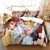 Popular Anime Misaka Mikoto Graphic Bedding Set Duvet Cover With 2 Pillowcases Teen Otaku Room Decor