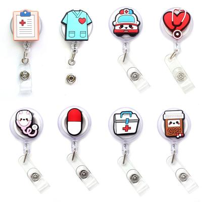 Chest Card Holder ID Card Clips Nurse Badge Holder Retractable Badge Reel Hospital Badge Holder