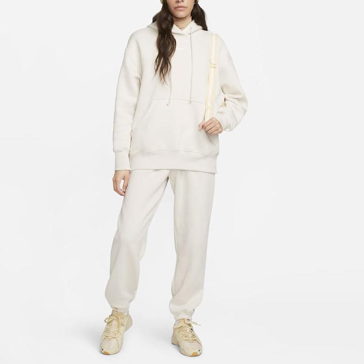 Nike Womens Phoenix Fleece Oversized Pullover Hoodie Light Orewood Brown/Sail Women Streetwear DQ5860-104