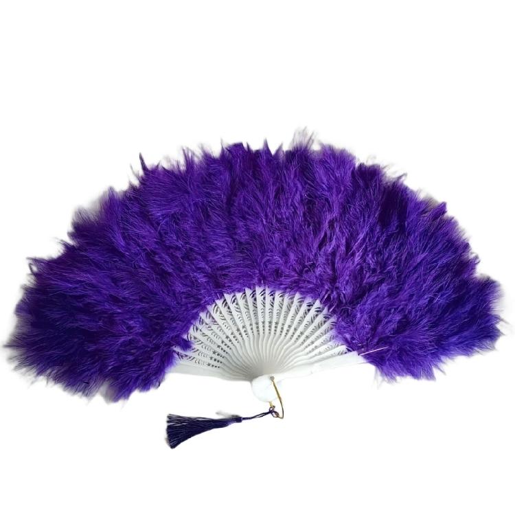 Decorative Feathered Fan Folding Flapper Hand Fan for Flapper Costumes Dance Wedding Decors HolidayParty Accessories