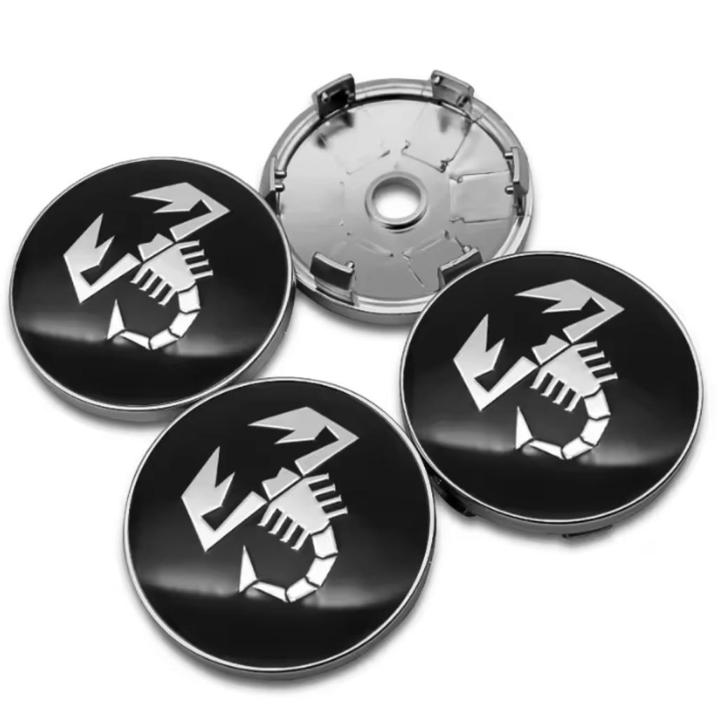 4Pcs 60mm Car Emblem Badge Wheel Center Hub Caps Cover for Abarth 500 595 695 Punto Stilo Palio Bravo Doblo Aegea Strada