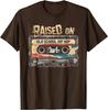 Raised On Old School Hip Hop Cassette Graphic TShirt Unisexs Casual Cotton Crewneck Tee