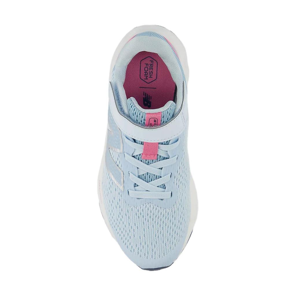New Balance Fresh Foam Arishi v4 Bungee Lace Top Strap Little Kid Quarry Blue Real Pink Kids Sneakers Chrome-Blue PAARIYB4