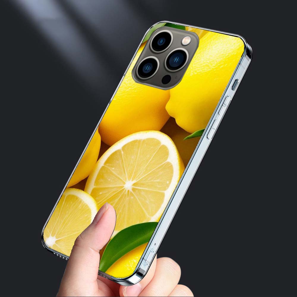 Refreshing Yellow Lemon In Summer Phone Case For Iphone 16E 15 Pro 14 Plus 17E 16 17 Pro Max Air 11 12 13 Mini Shockproof Cap