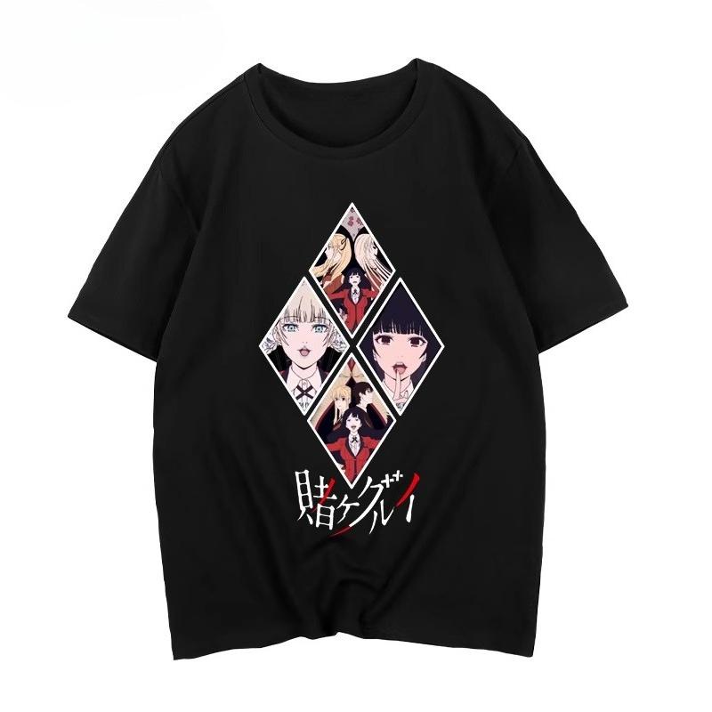 

Kakegurui Saotome Meari Jabami Yumeko casual Anime Shirt Hip Hop Streetwear Harajuku Graphic Print Tee Camisa Y2k Clothing 5XL різнокольоровий
