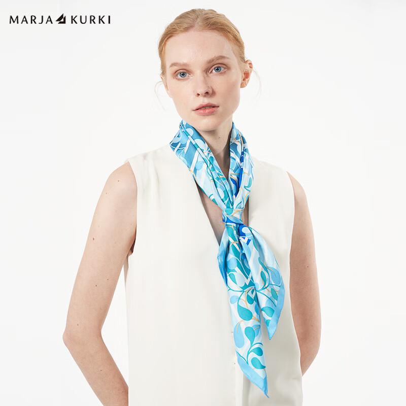 MARJA KURKI Elegant Silk Square Scarf