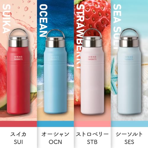 Atlas 700ml Vacuum Insulated Stainless Steel Water Bottle, Cold/Hot Water Capacity, Lightweight, Direct Drinking, Easy to Clean, Outdoor, WENS Sea Sal
