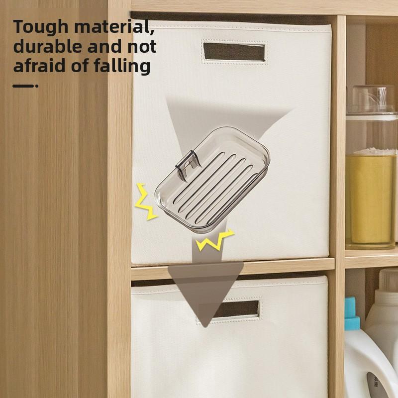 Soap Box Wall-mounted Draining Storage Rack, No Need for Drilling, Bathroom Storage, Toilet Suction Cup, Soap Box