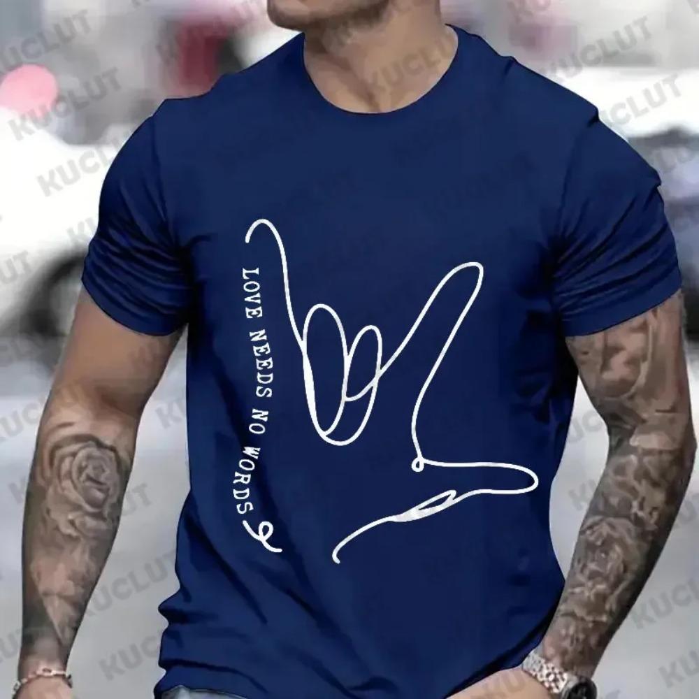 T-Shirt for Men Summer Graphic Tops Autism Accept Tshirts Short Sleeve O-neck Streetwear Autism Awareness Tees Male Clothing