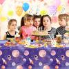 4 Pack Galaxy Tablecloth - Astronaut Rocket Table Cover - Space Planet Decorations - 86 X 51 Inch