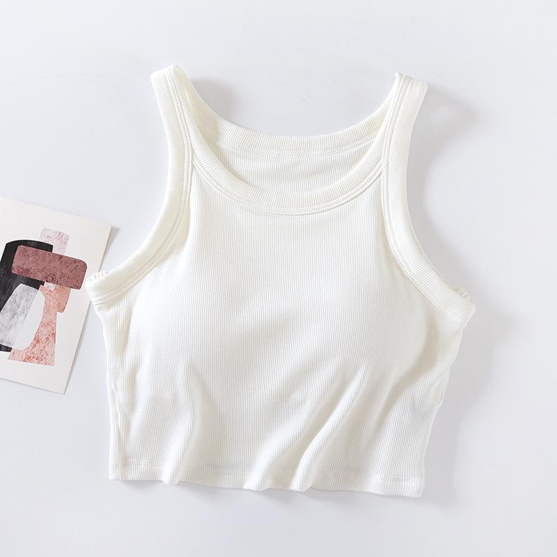 Women's Sleeveless Camisole with Integrated Bra Pads