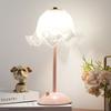 Retro French Romantic Flower Desk Lamp USB Rechargeable Rural Retro Table Light Touch Control Stepless Dimming