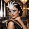 Creative Rhinestone Mask High-End Sparkle Masquerade Mask Half-Face Mask  Carnival Parties