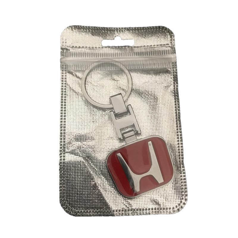 UNYDV1 Car Badge Keychain Zinc Alloy Keyring Accessories For Honda Civic FIT Accord Prelude CRV 5th City CRZ CRX Jazz HRV Pilot Odyssey