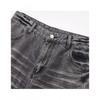 Retro Washed Wide Leg Denim Pants Men Women Relaxed Fit Straight Cut With Whiskering Detail