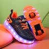Spider Web Runaway Shoes Boys and Girls Students Light LED Light Charging Light Shoes Roller Skates