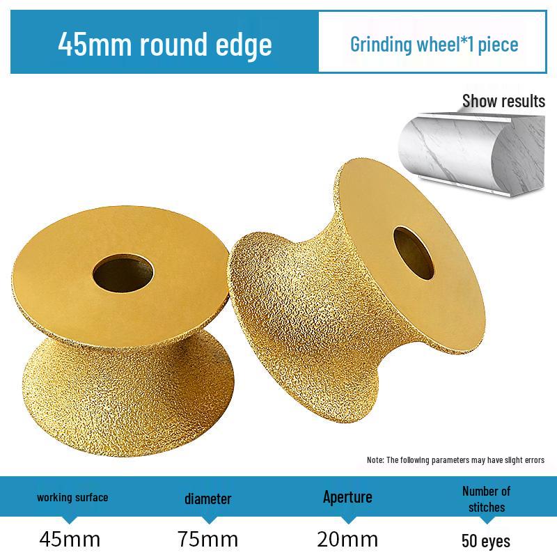 Stone Edge Grinding Wheel for French Edge Granite & Marble Tile - Trimming, Rounding, and Grooving with Angle Grinder