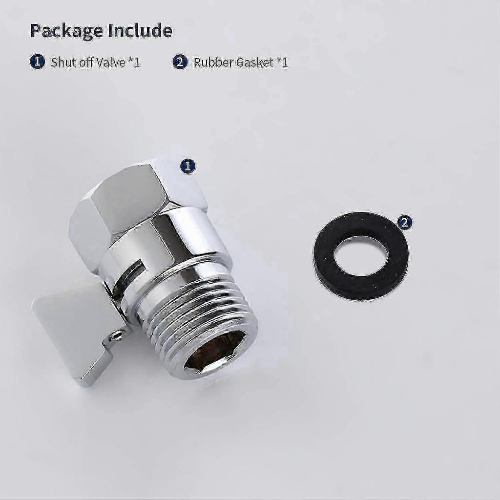 Water Flow Control Shut Off Valve, Compatible with Hand Held Shower Heads
