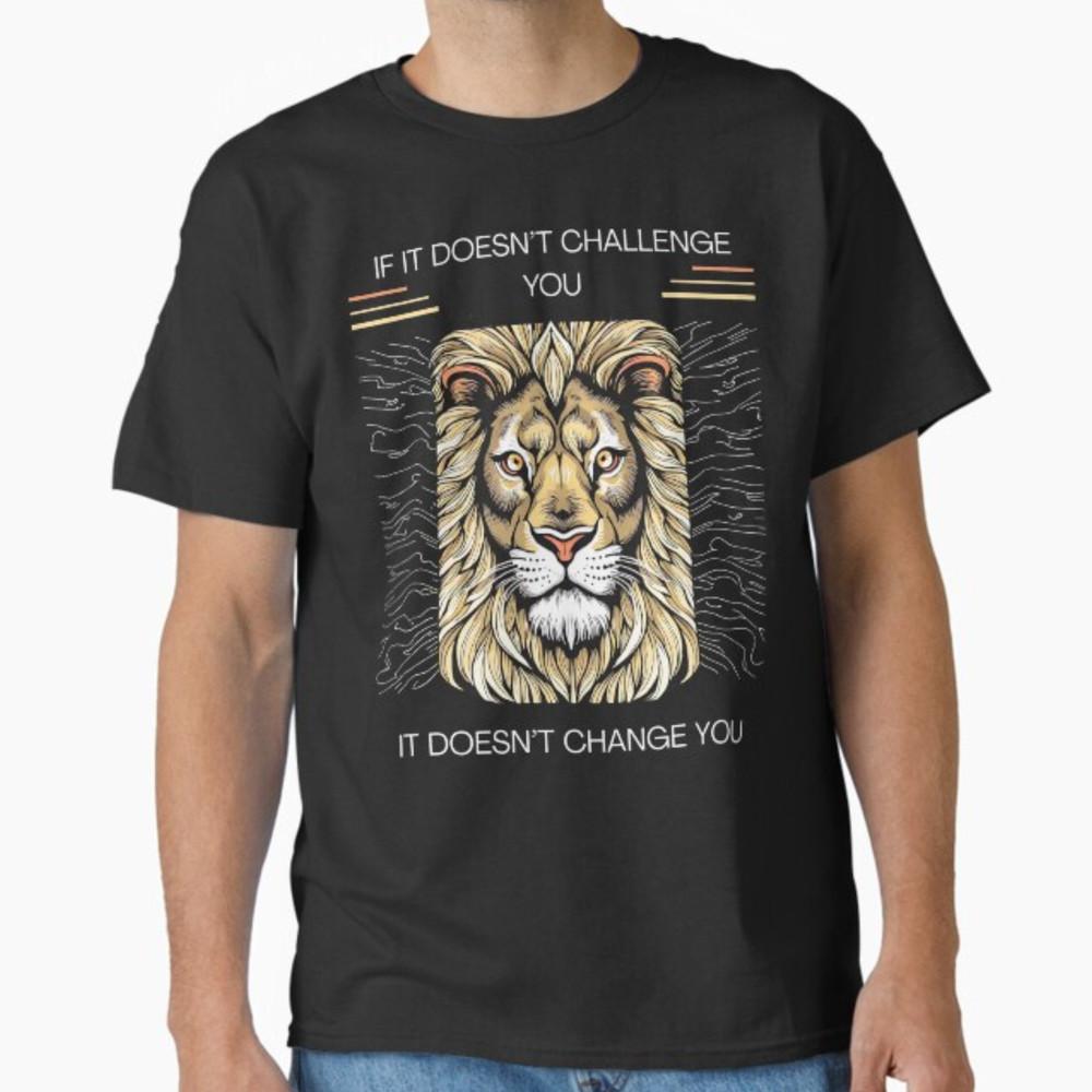 Motivational Training and Fitness Quotes Lion Mindset T-Shirt Unisex T-Shirt XL