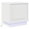 Nightstand White 44 X 34.5 X 45 Cm Engineered Wood