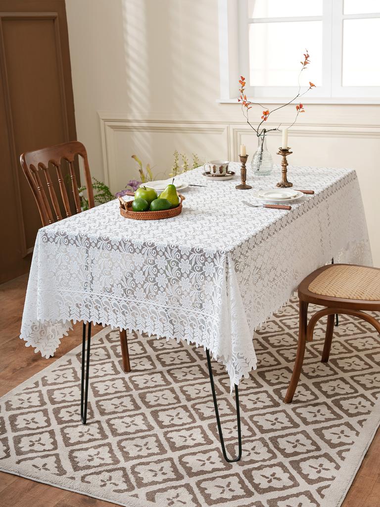 American Style Fresh Living Room Tablecloth Tea Table Cover Lace Design Non-Slip Beautiful Tablecloth For Dining Table