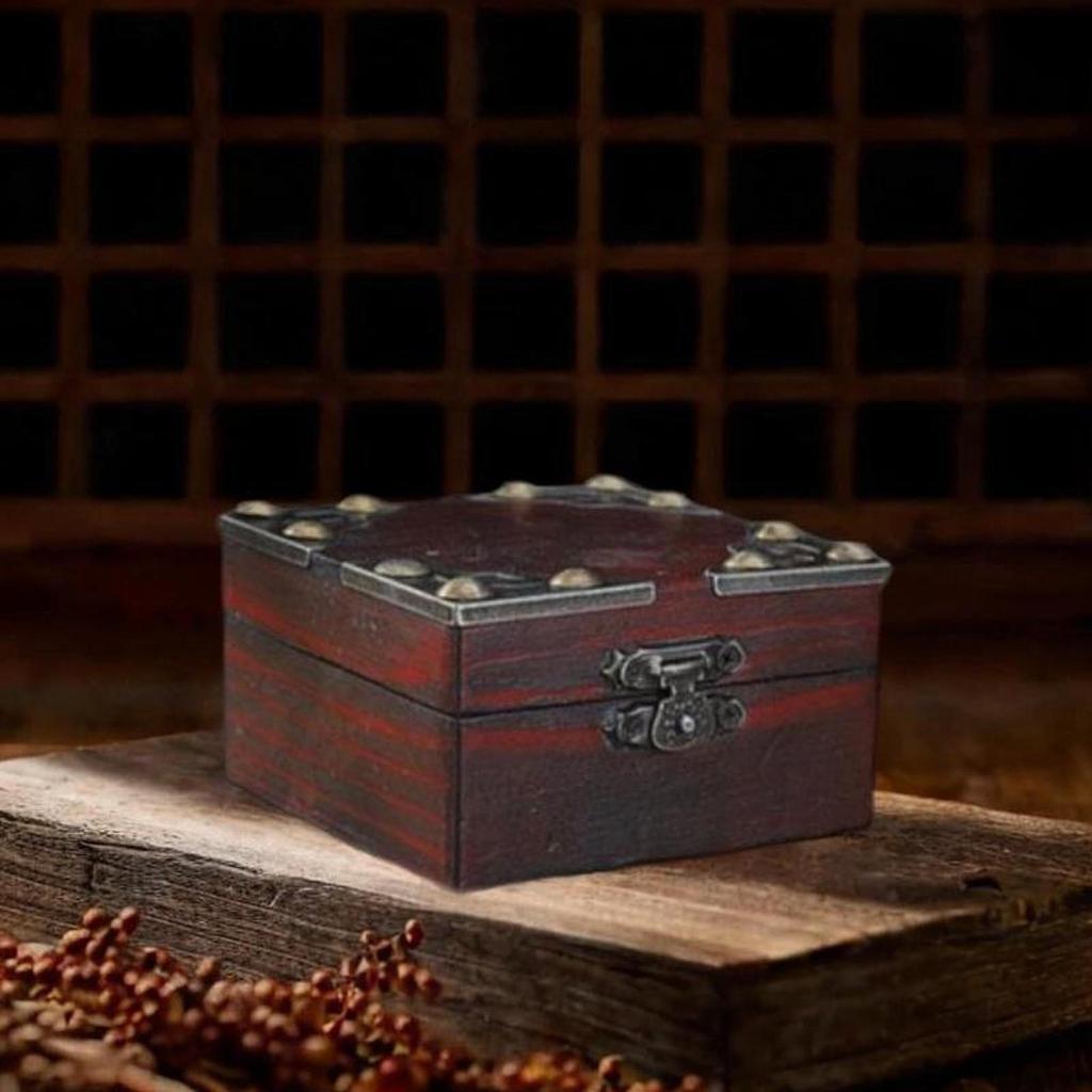 Pirate Treasure Chest Toy Jewelry Storage Box Retro Portable Tabletop Container Keepsake