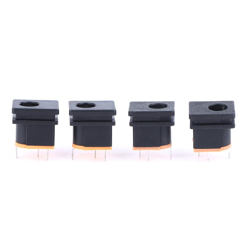 10Pcs Dc Power Socket Dc-015 Jack With Screw Hole 5.5-2.1 Mm / 5.5-2.5Mm Square Panel Mounting 5.5X2.1Mm / 5.5X2.5Mm