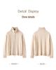 2025 Autumn/Winter Women's Diamond Pattern Cashmere Cardigan - Gentle Style Short Zipper Jacket