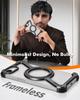 for iPhone 16 E Phone Case Magsafe With 360°Rotate Magnetic Ring Stand Z-Shaped Metal Frameless Shockproof Protector Cover
