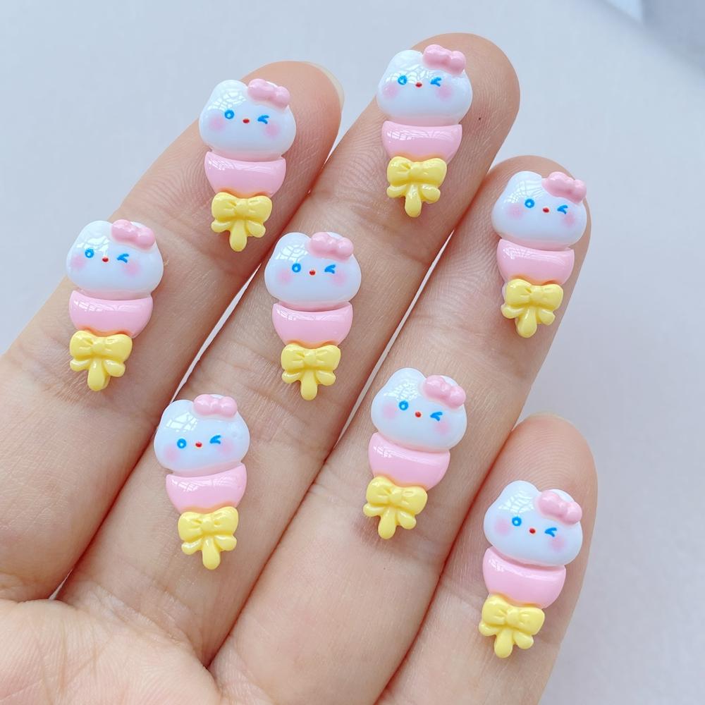 20 Pcs Cute Mini Cat Flat Back Resin Cabochons Scrapbooking DIY Jewelry Hairpin Craft Decoration Accessorie