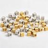 Etched Stainless Steel Square Letter Beads for DIY Necklaces & Bracelets