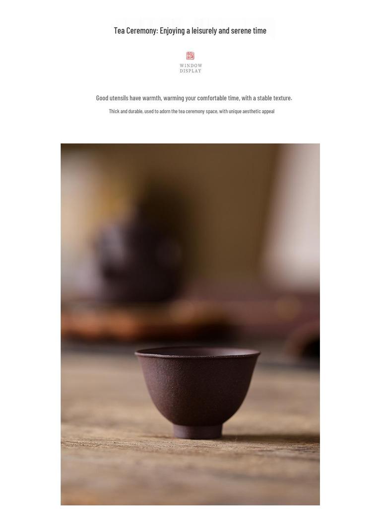 Handcrafted Purple Clay Master Tea Tasting Cup - High-End Chinese Ceramic for Kung Fu Tea Ceremony