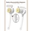 Digital Screen Electric Body Scrubber Long Handle Rotating Bath Massage Brush
