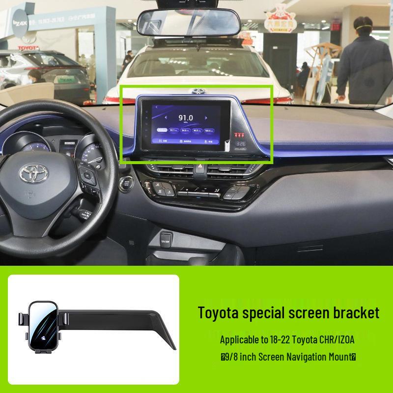 Toyota Auto-Bildschirm Handyhalter - Horizontale Stumme Spiegel-Navigationshalterung