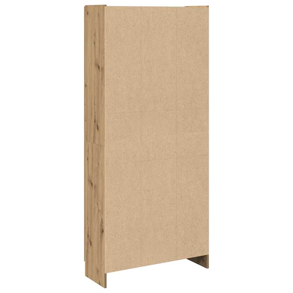 Vidaxl Szafka, Dąb Artisan, 82,5X30,5X185 Cm, Materiał Drewnopochodny
