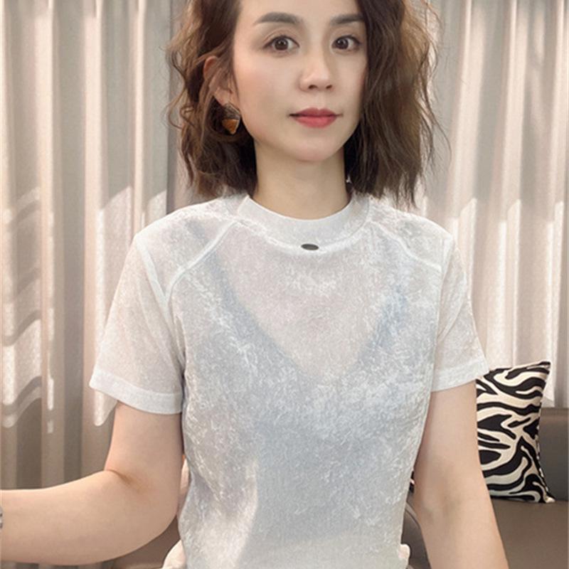 2024 Summer Plus Size Women's Casual Slimming Short Sleeve Top