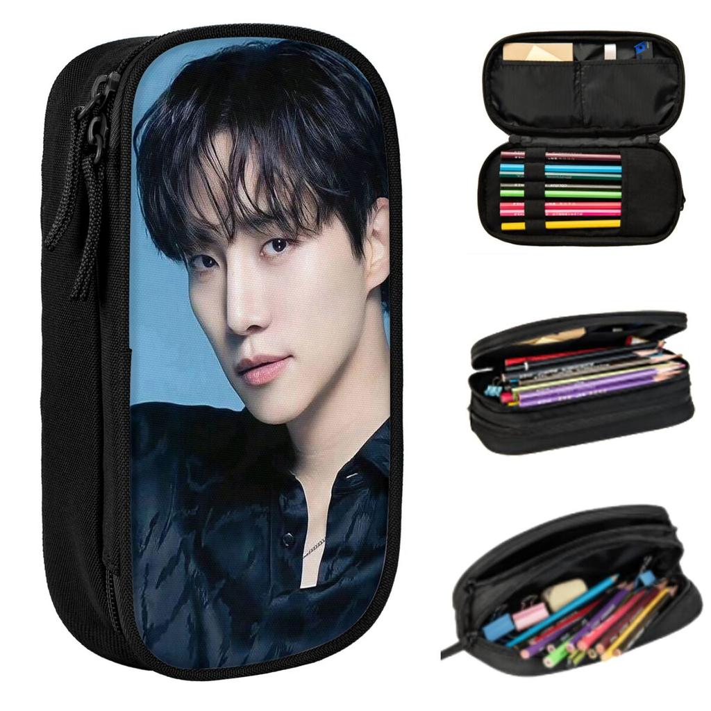 Kpop Lee Junho Korea Pencil Case for Kids School Pen Box Pencil Bag Stationery Supplies Pen Holder Bag