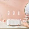Cutie de depozitare pentru cosmetice de birou Organizator de machiaj rezistent la praf pentru tampoane de bumbac Tampoane Suport pentru ouă de frumusețe Organizator de bijuterii pentru baie