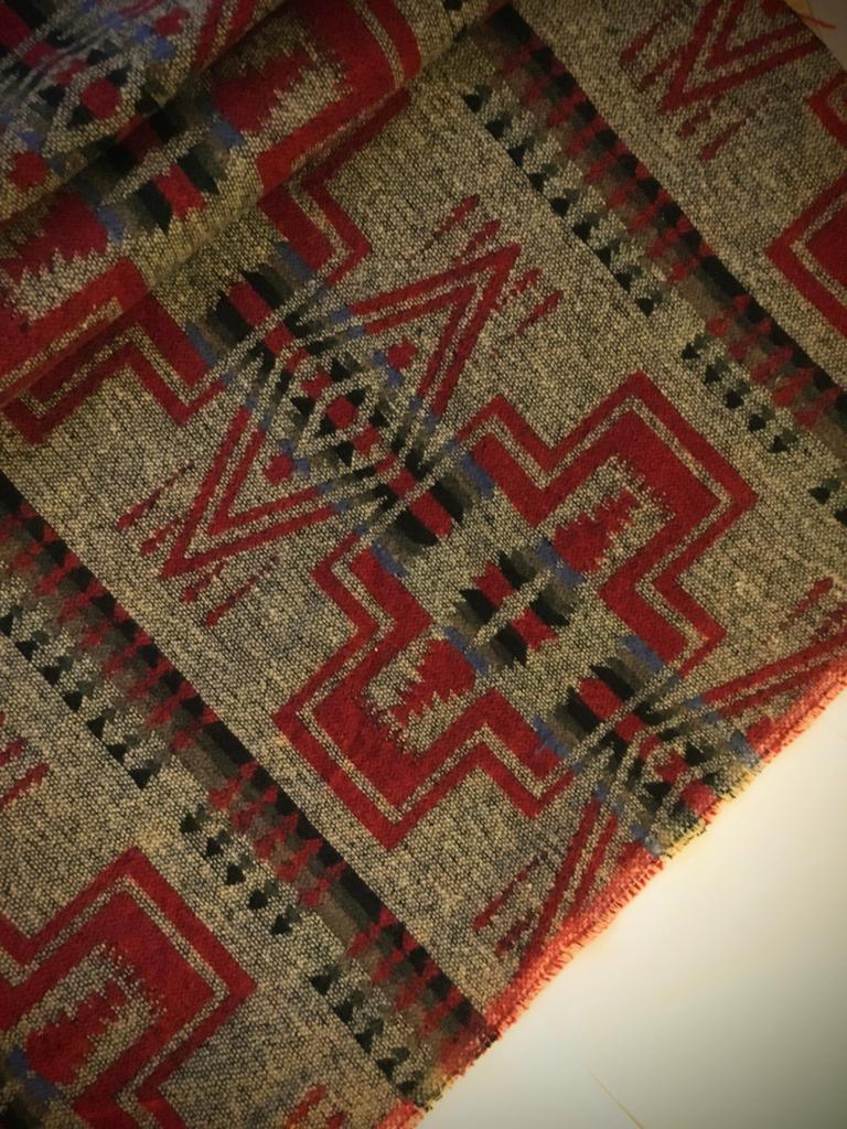 Jacquard Thick Fabric Ortega Pattern Native American Pattern Fabric Fabric Scraps Denim Remake Interior Handmade Voice Foundation of Indigenous